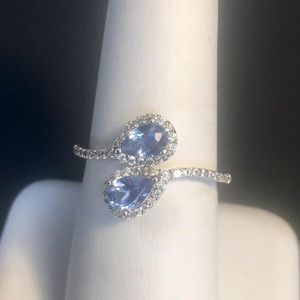 1.48 CT Created Tanzanite Ladies Ring Size 7.5
